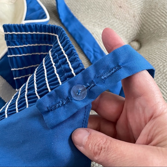 Vintage Early 80s Seascape 1pc Swimsuit Romper XL - Picture 6 of 12